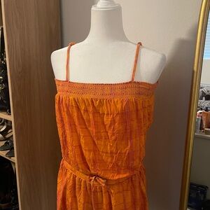 Orange Strappy Romper